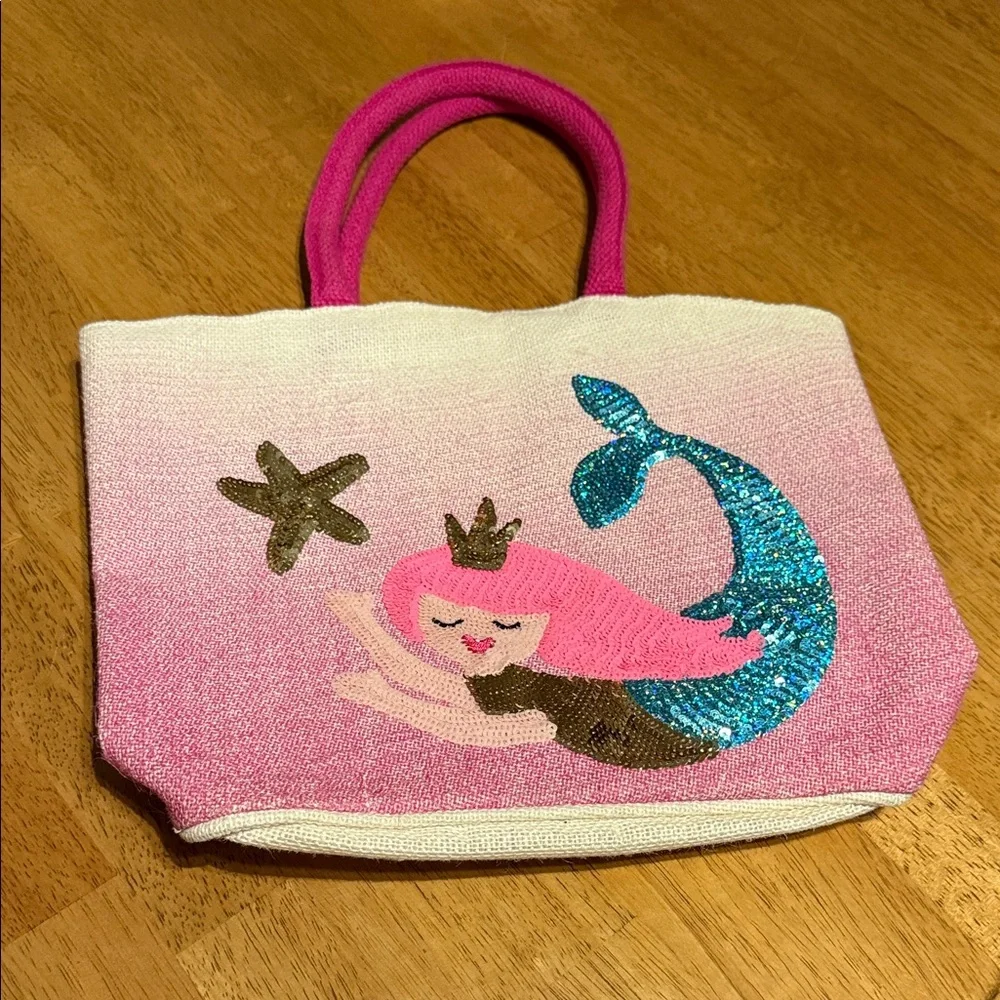 Mud Pie Pink and Blue Mermaid Bag